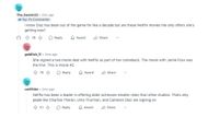 A comment thread on Reddit | Image via Reddit: r/movies